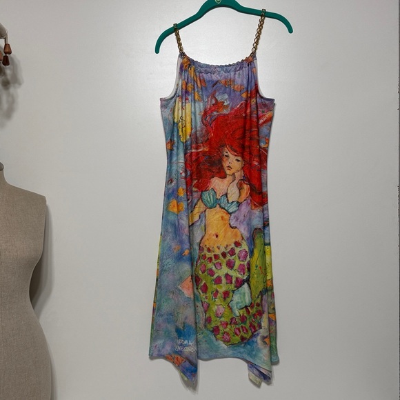 Leoma Lovegrove Dresses & Skirts - Leoma Lovegrove Mermaid Print Art to Wear Swim Cover- Up Dress- Never Worn